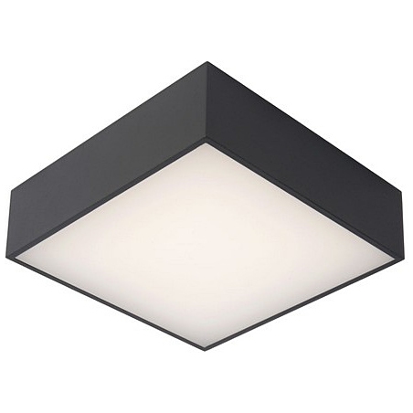 Roxane 24 LED anthracite square outdoor ceiling light Lucide
