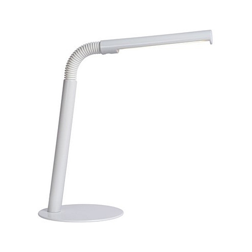 Stylowa Lampa biurkowa minimalistyczna Gilly LED biała Lucide do pracowni i na biurko.