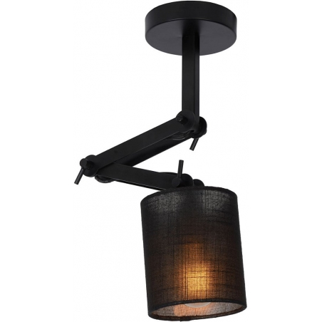 Tampa black semi flush ceiling light with adjustable arm and shade Lucide