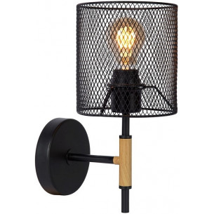 Baskett black mesh wall lamp Lucide