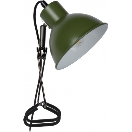 Moys black&amp;green clamp-on desk lamp Lucide