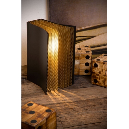 Livert black&amp;gold decorative table lamp "book" Lucide