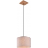 Stylowa Lampa wisząca skandynawska z abażurem Elmau 35 szaro-drewniana Trio do kuchni, jadalni i salonu.