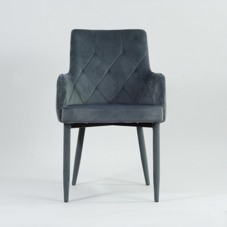 Ricardo Velvet grey velvet chair with armrests Signal