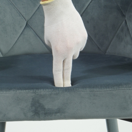 Ricardo Velvet grey velvet chair with armrests Signal