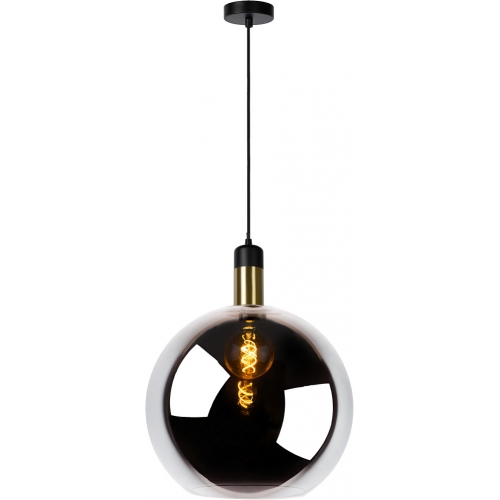 Designerska Lampa wisząca szklana kula Julius 40 Szary dymiony Lucide do salonu i sypialni.