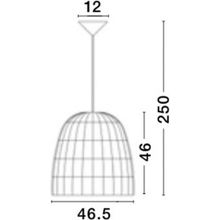 Tanic 46 grey boho rattan pendant lamp