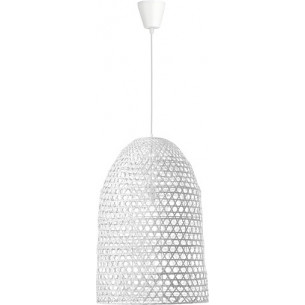 Penida 40 white boho rattan pendant lamp