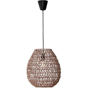 Stylowa Lampa rattanowa wisząca Lombok 30 brązowa do kuchni, jadalni i salonu.