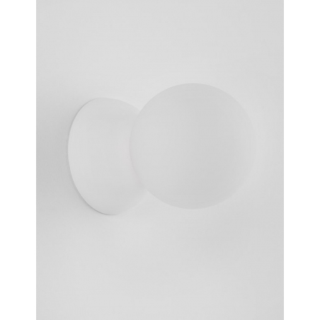 Noon white concrete&amp;glass wall lamp