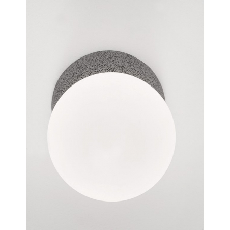 Noon grey&amp;white concrete&amp;glass wall lamp