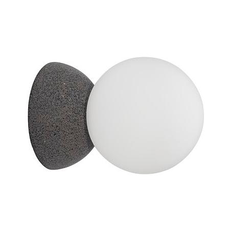 Noon grey&amp;white concrete&amp;glass wall lamp