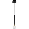 Reya 8 LED black&amp;white glass ball pendant lamp