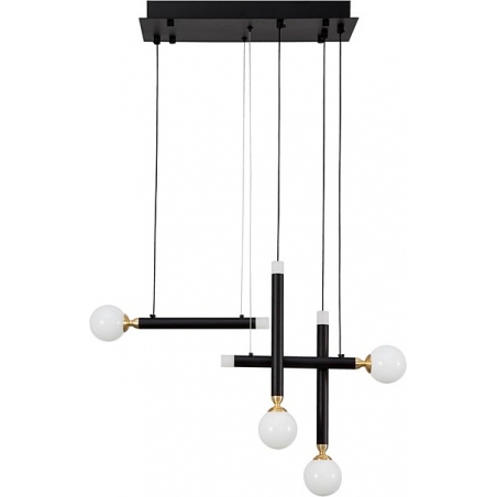 Reya LED black&amp;white glass balls pendant lamp