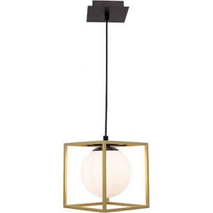 Stella 18 brass&amp;white glamour glass pendant lamp