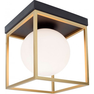 Designer Stella 18 brass&white glamour glass ceiling lamp