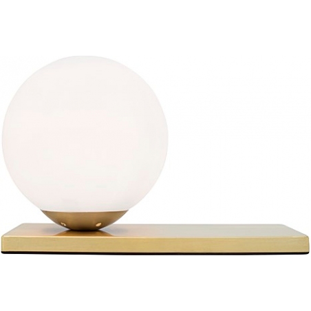 Stella brass&amp;white glamour glass ball table lamp