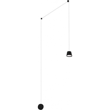 Demeo LED black designer hanging wall lamp