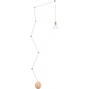 Fanon LED gold glamour glass hanging wall lamp