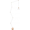 Fanon LED gold glamour glass hanging wall lamp