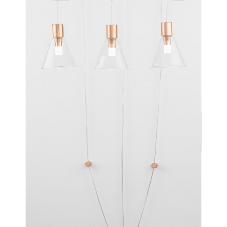 Fanon LED gold hanging triple wall lamp