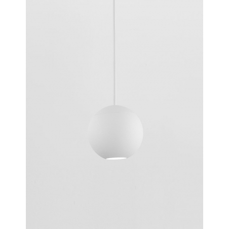 Besar LED white ball pendant lamp