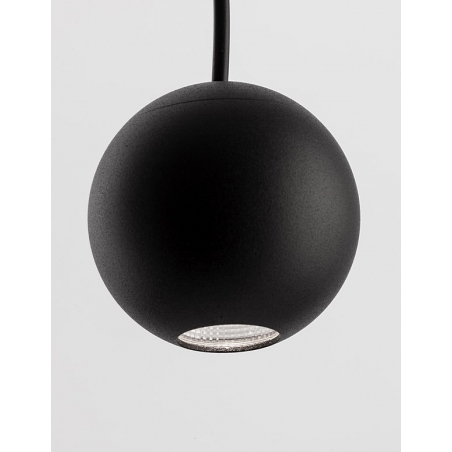 Besar LED black ball pendant lamp