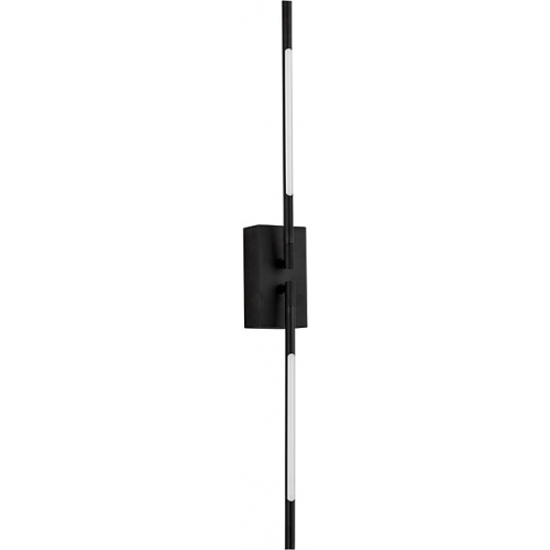Stylowy Kinkiet podwójny minimalistyczny Daren LED czarny do salonu i kuchni.