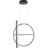 Elegancka Lampa wisząca nowoczesna Gallo Round LED czarna do sypialni i salonu