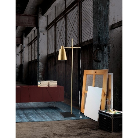 Felicia brass&amp;black glamour floor lamp