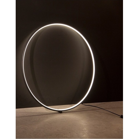 Round LED II 79 black round wall lamp with switch