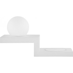 Stairs LED white modern wall lamp with shelf