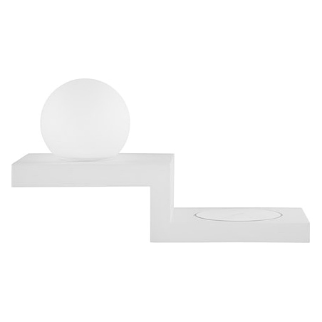 Stairs LED white modern wall lamp with shelf