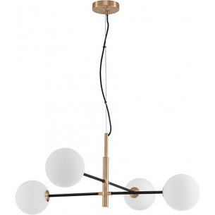 Glasbollar IV white&amp;gold glass balls pendant lamp