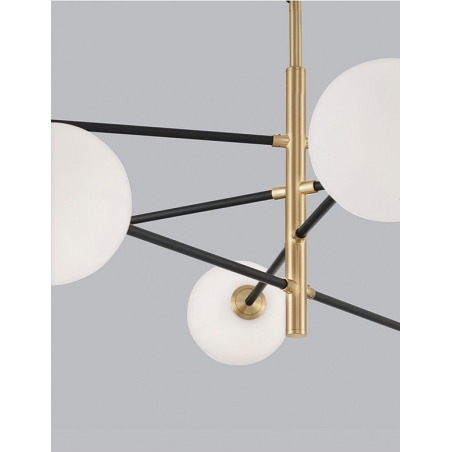 Glasbollar VIII white&amp;gold glass balls pendant lamp