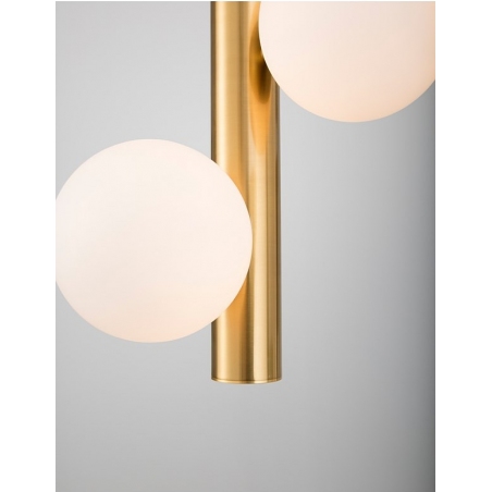 Klein III white&amp;brass glamour glass balls pendant lamp