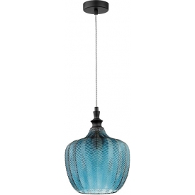 Omnia 24 blue decorative glass pendant lamp