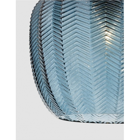Stylowa Lampa wisząca szklana dekoracyjna Omnia 24 niebieska do kuchni i jadalni
