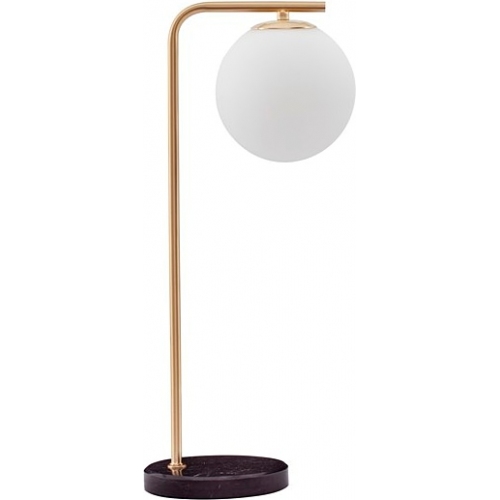 Arezzo white&amp;gold designer glass ball table lamp