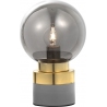 Tento smoke glass&amp;brass glamour glass ball table lamp