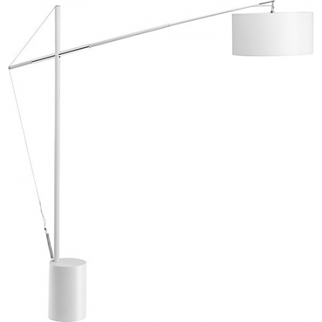 Hellen whiteadjustable floor lamp with shade