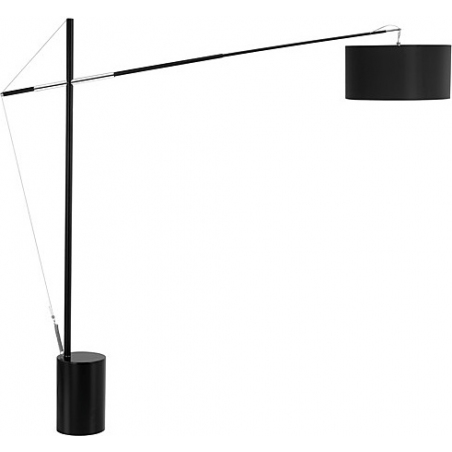 Hellen black adjustable floor lamp with shade