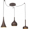 Sandro brown loft pendant lamp with 3 lights