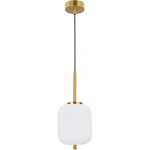 Tamo 16 white&amp;brass glamour glass pendant lamp