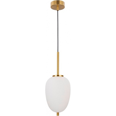 Tamo 15 white&amp;brass glamour glass pendant lamp