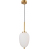 Tamo 15 white&amp;brass glamour glass pendant lamp