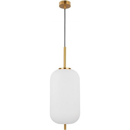 Tamo 22 white&amp;brass glamour glass pendant lamp