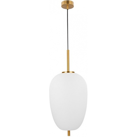 Tamo 27 white&amp;brass glamour glass pendant lamp