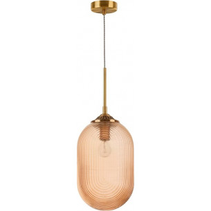 Pelota 22 amber glass pendant lamp