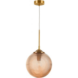 Elegancka Lampa wisząca szklana kula Pelota 25 bursztynowa nad stół